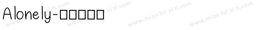 Alonely字体转换