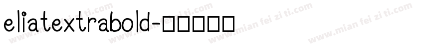 eliatextrabold字体转换