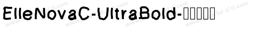 ElleNovaC-UltraBold字体转换