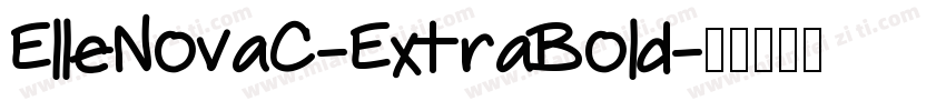 ElleNovaC-ExtraBold字体转换