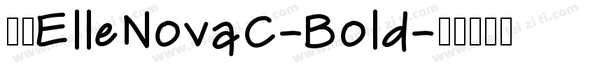 字体ElleNovaC-Bold字体转换
