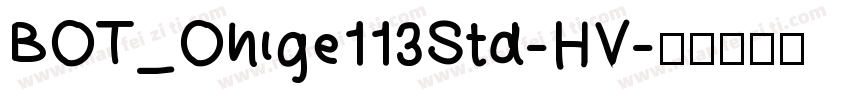 BOT_Ohige113Std-HV字体转换