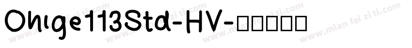 Ohige113Std-HV字体转换
