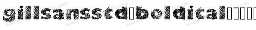 gillsansstd-boldital字体转换