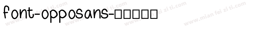 font-opposans字体转换