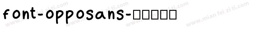 font-opposans字体转换