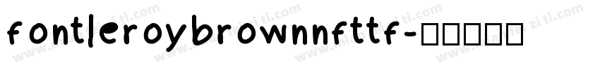 fontleroybrownnfttf字体转换