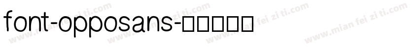 font-opposans字体转换