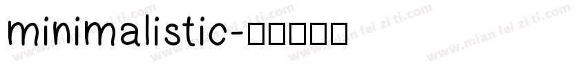 Minimalistic字体转换