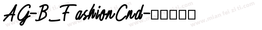 AG-B_FashionCnd字体转换