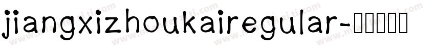jiangxizhoukairegular字体转换