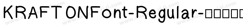 KRAFTONFont-Regular字体转换