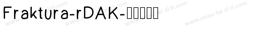 Fraktura-rDAK字体转换