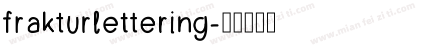 frakturlettering字体转换