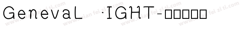 GenevaLIGHT字体转换