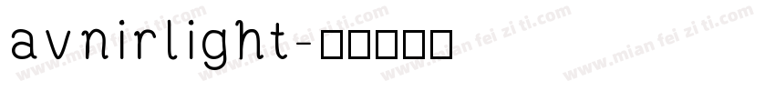 avnirlight字体转换