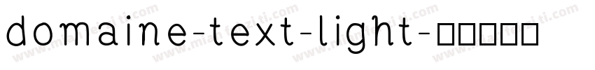 domaine-text-light字体转换