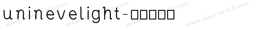 uninevelight字体转换