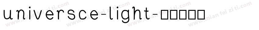 universce-light字体转换