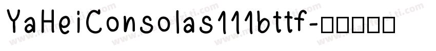 YaHeiConsolas111bttf字体转换