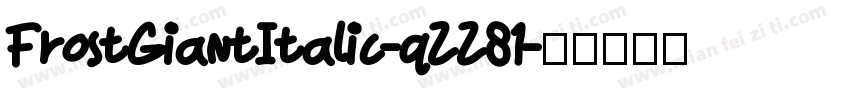 FrostGiantItalic-qZZ81字体转换