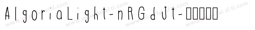 AlgoriaLight-nRGdJt字体转换