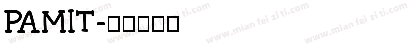 Pamit字体转换