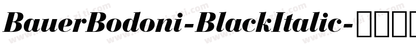 BauerBodoni-BlackItalic字体转换