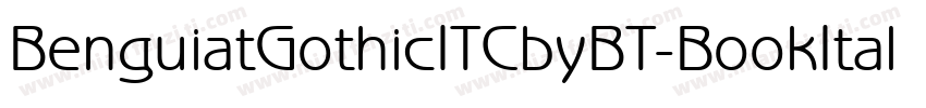 BenguiatGothicITCbyBT-BookItal字体转换