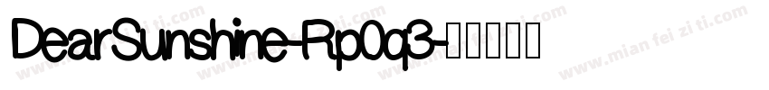 DearSunshine-Rp0q3字体转换