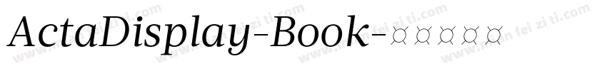 ActaDisplay-Book字体转换