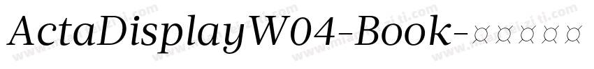 ActaDisplayW04-Book字体转换