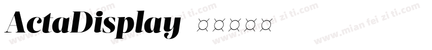 ActaDisplay字体转换