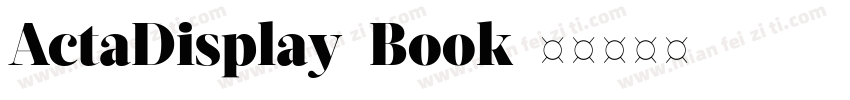 ActaDisplay-Book字体转换