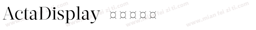 ActaDisplay字体转换