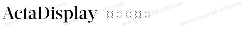 ActaDisplay字体转换