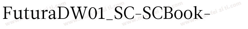 FuturaDW01_SC-SCBook字体转换