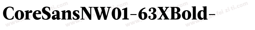 CoreSansNW01-63XBold字体转换