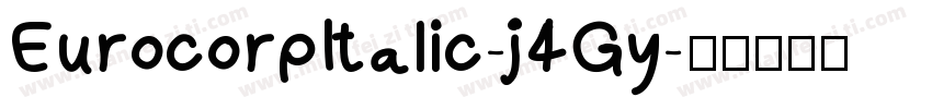 EurocorpItalic-j4Gy字体转换