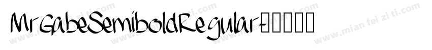MrGabeSemiboldRegular字体转换