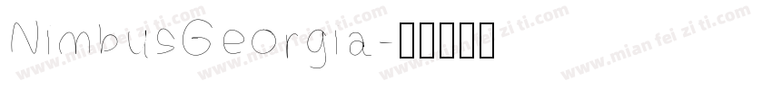 NimbusGeorgia字体转换