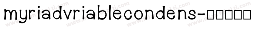 myriadvriablecondens字体转换
