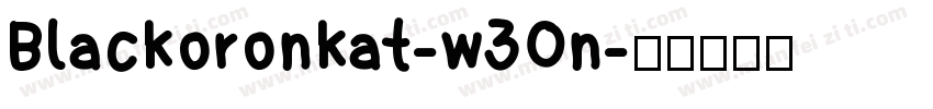 Blackoronkat-w3On字体转换
