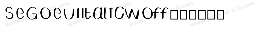 SegoeUIItalicwoff字体转换