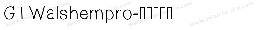 GTWalshempro字体转换