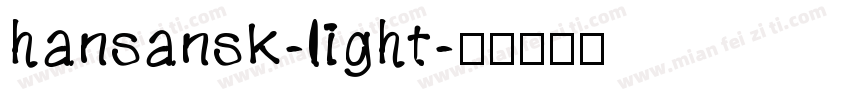 hansansk-light字体转换