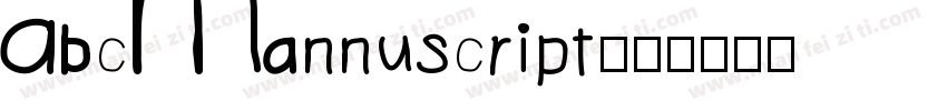 AbcMannuscript字体转换