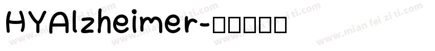 HYAlzheimer字体转换