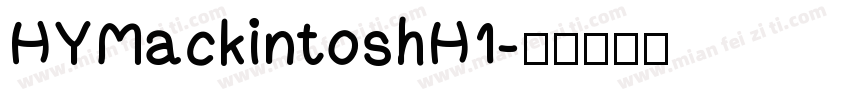 HYMackintoshH1字体转换