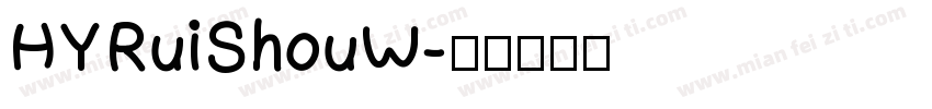 HYRuiShouW字体转换